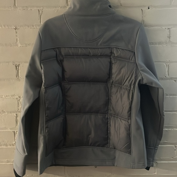 Khombu Women's Hybrid Down Jacket Puffer Coat Outerwear Gray - Picture 4 of 9